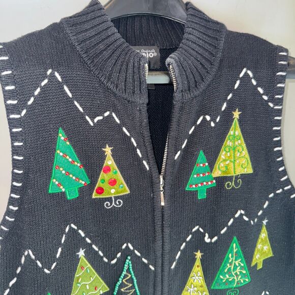 Designers Original Studo Joy Size PL Vintage Christmas Tree Vest – Pre-Owned VTG - Picture 2 of 8